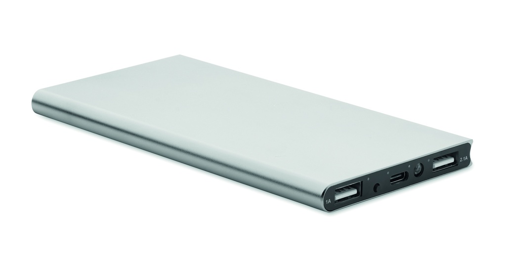 [MO2340-16] Power bank da 8000 mah (Argento metallizzato)