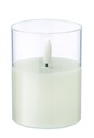 Candela a LED in cera con portacandele in vetro