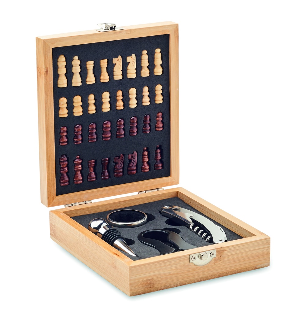 Scacchiera e set da vino