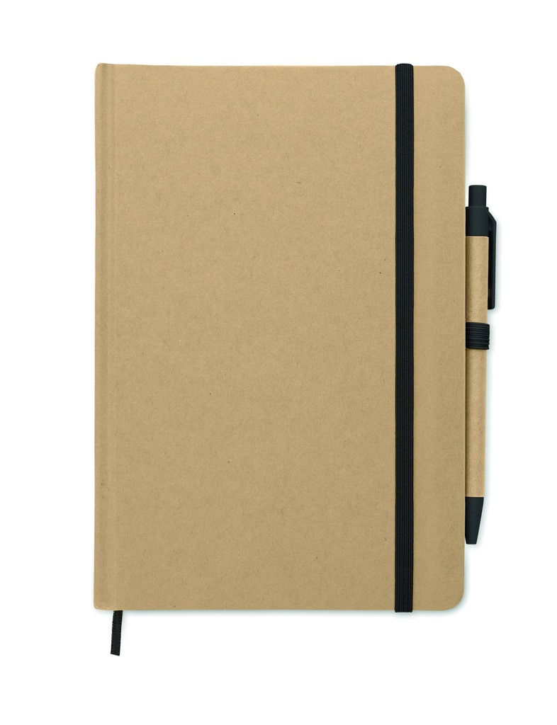 [MO2396-03] Quaderno formato A5 in cartone riciclato (Nero)