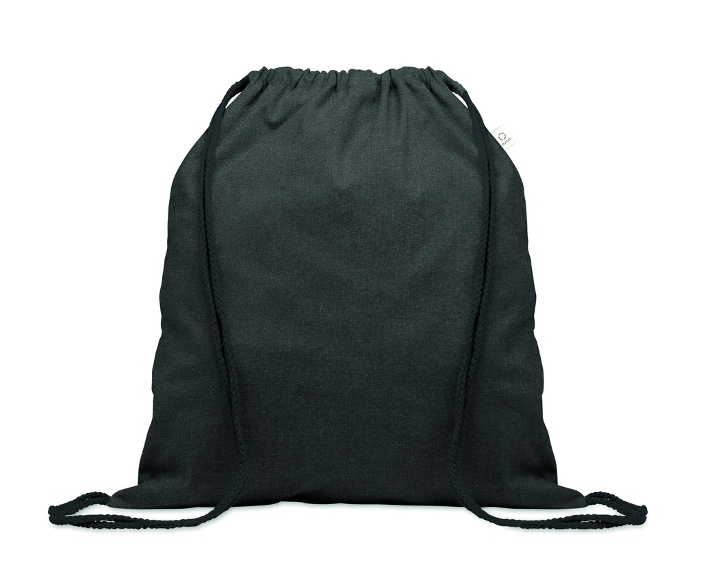 [MO2402-03] Sacchetto in cotone riciclato da 140 gr / m² (Nero)