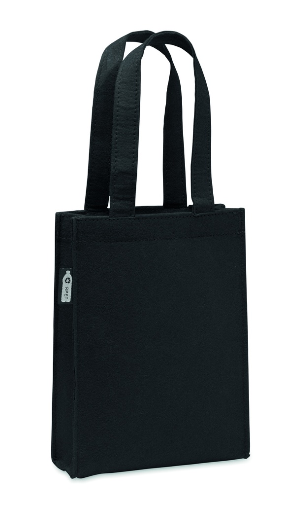 [MO2408-03] Sacchetto regalo in feltro rpet (Nero)