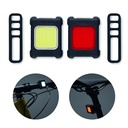 Set di 2 luci per bicicletta cob