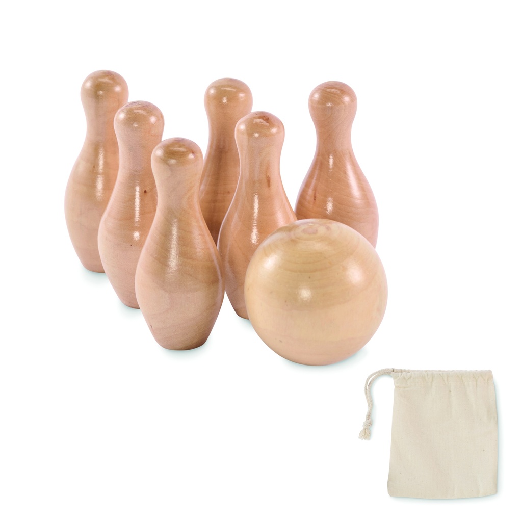 [MO2434-40] Mini bowling in legno di pino