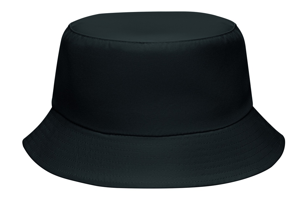 [MO2437-03] Cappello a secchiello in poliestere (Nero)