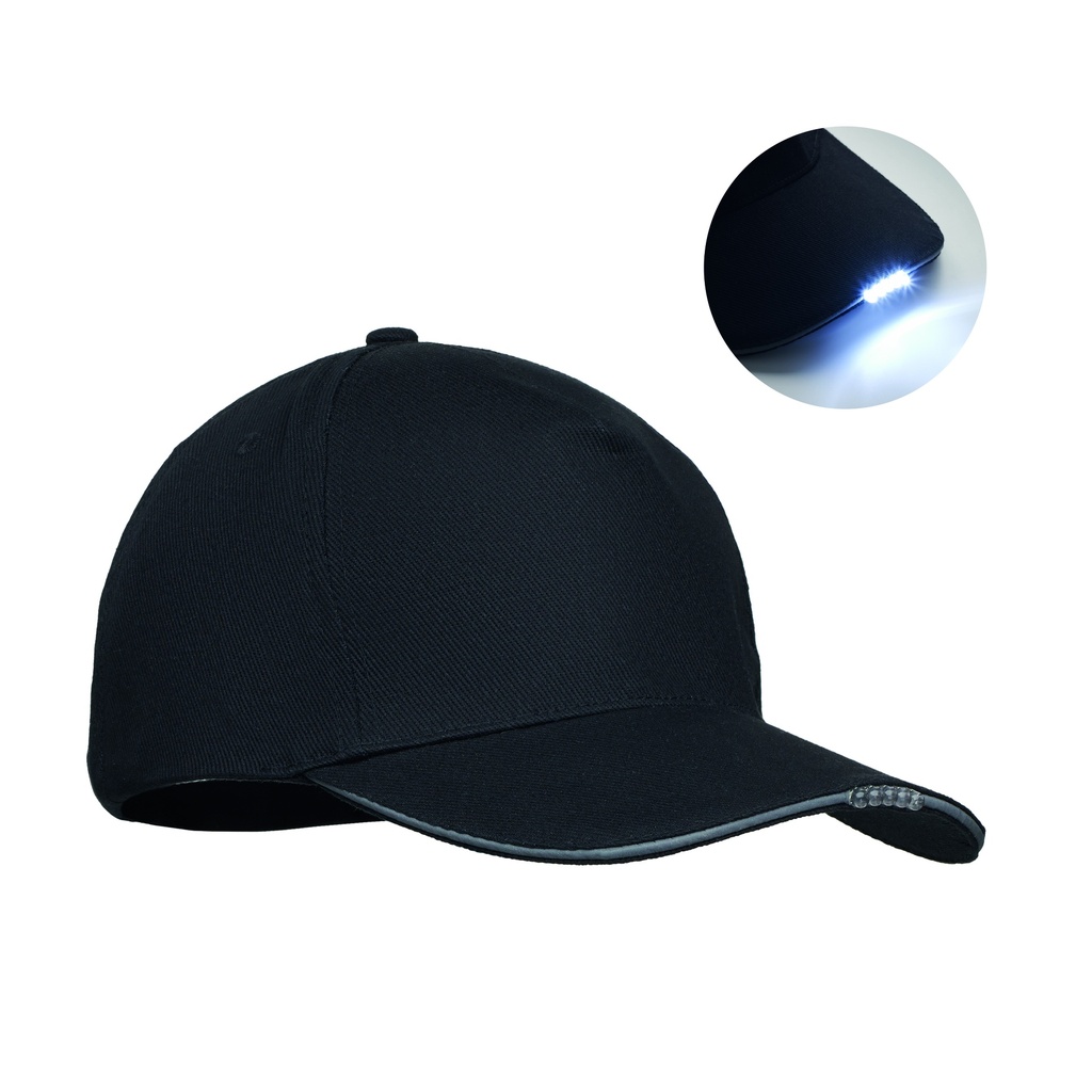 [MO2439-03] Cappellino da baseball con 5 pannelli luminosi a LED