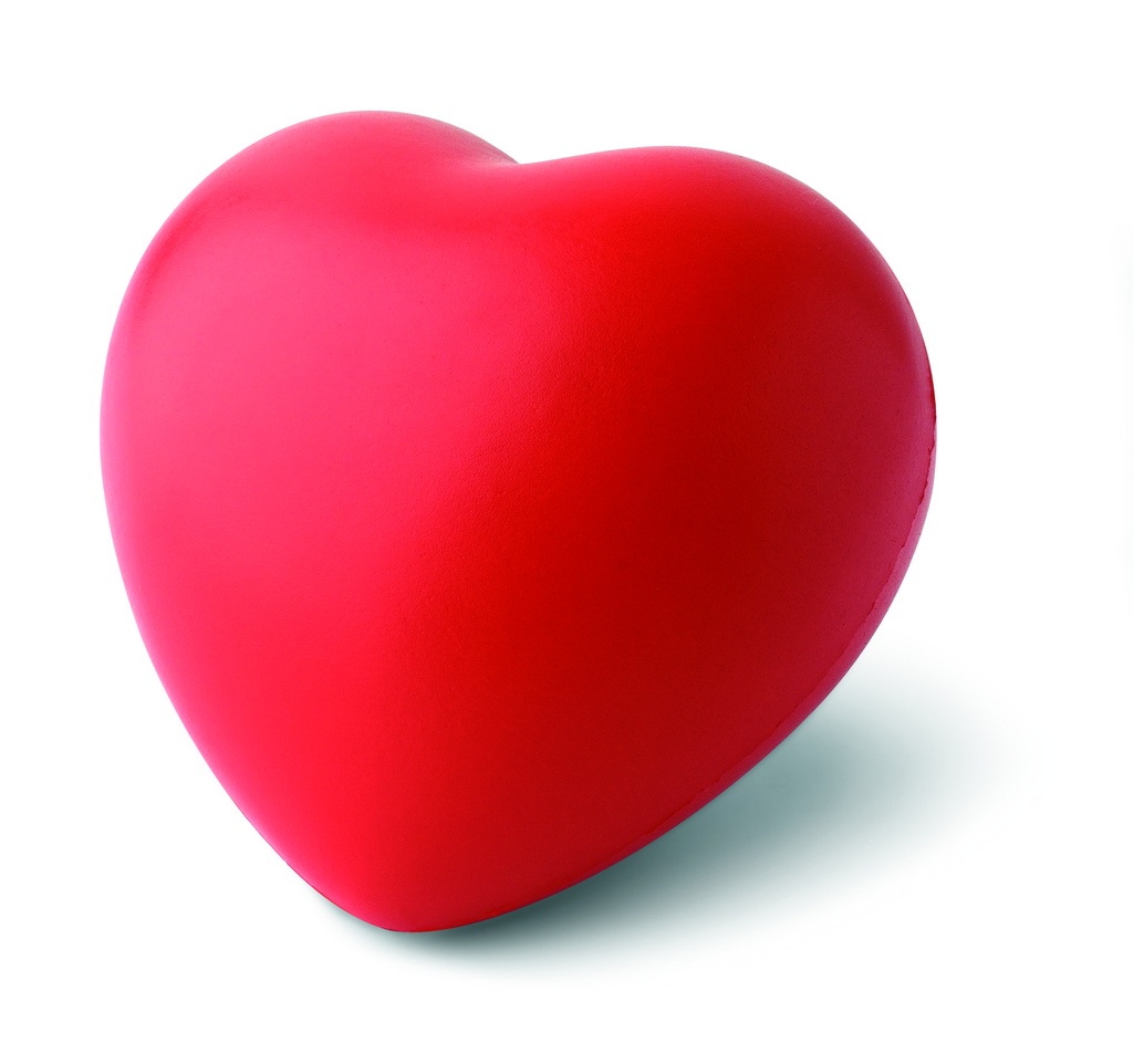[IT3459-05] Materiale antistress a forma di cuore in pu (Rosso)