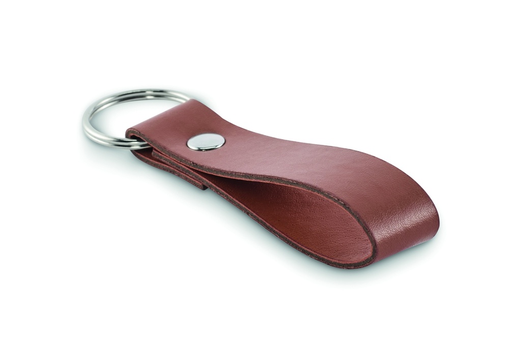[MO2460-01] Portachiavi ad anello in pu (Marrone)