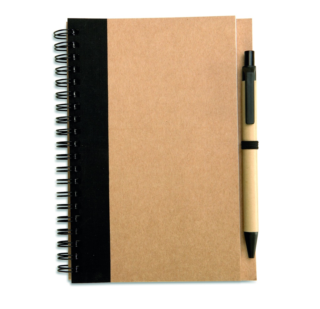 Quaderno b6 riciclato con penna