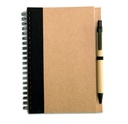 Quaderno b6 riciclato con penna