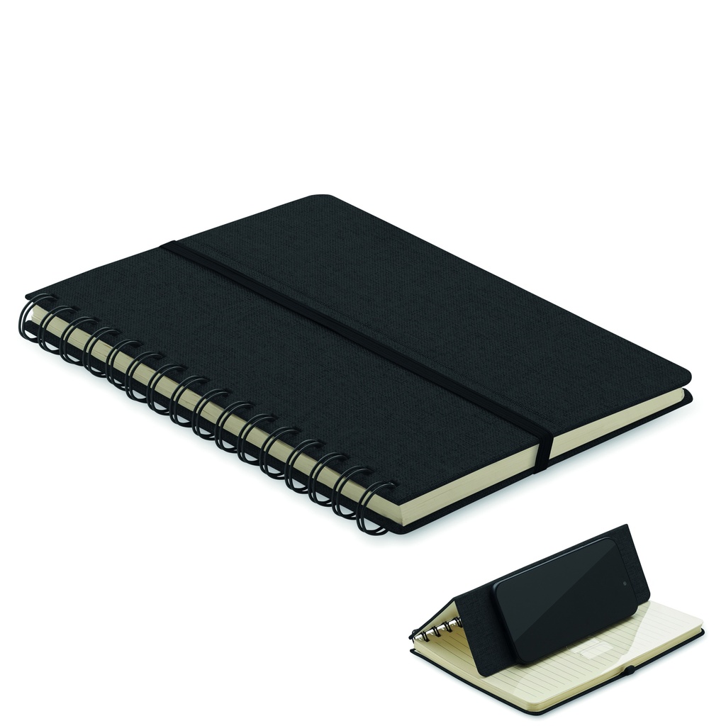 Quaderno A5 in rpet con 80 pagine a righe