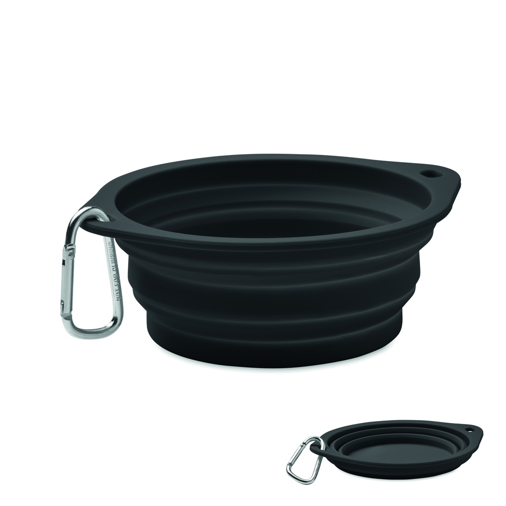 [MO2566-03] Ciotola pieghevole portatile (Nero)