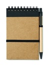 Blocco note a6 in materiale riciclato con penna