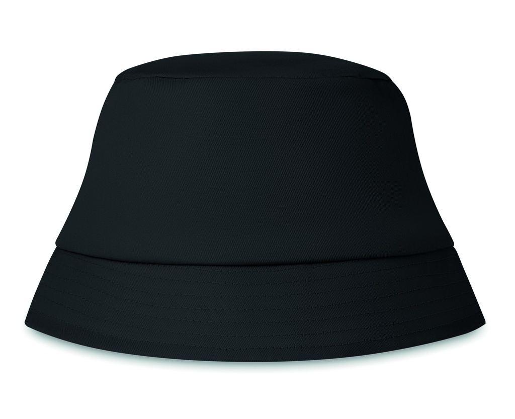 [KC1350-03] Cappello da sole in cotone 160 gr / m² (Nero)