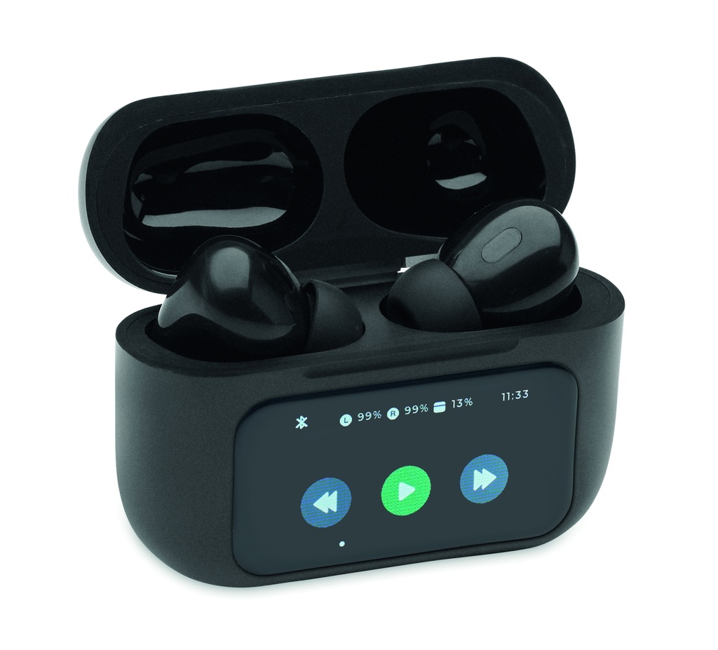 [MO2737-03] Auricolari tws in ABS riciclato (Nero)