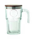 Tazza in vetro da 450 ml con coperchio