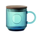Tazza in vetro rigato da 300 ml