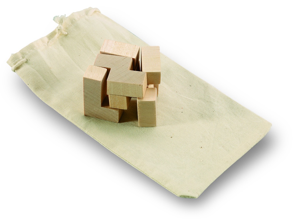 [KC2585-40] Puzzle in legno in sacchetto di cotone