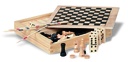 4 giochi in scatola di legno