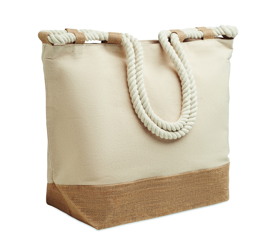 Borsa da spiaggia con manico in corda