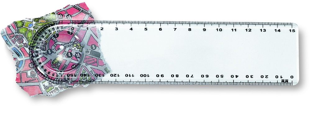 [KC3102-22] Righello con lente d'ingrandimento