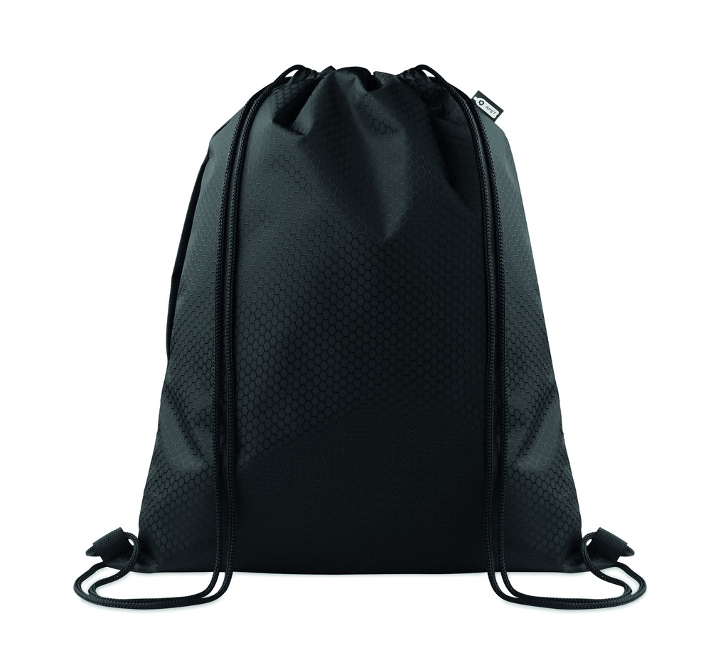 [MO2920-03] Sacchetto con coulisse in rpet 420d (Nero)