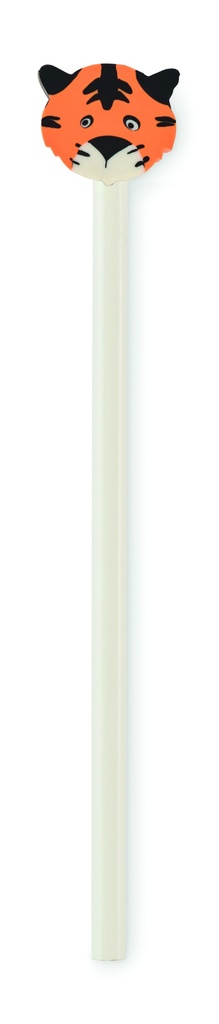 [MO2929-06] Matita con gomma a forma di animale (Bianco)