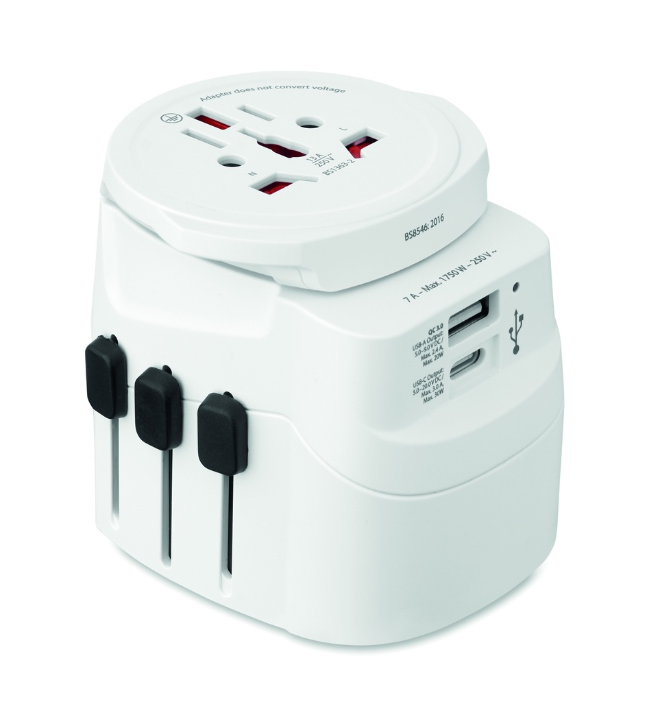 Adattatore ca pd da 30 w universale e USB