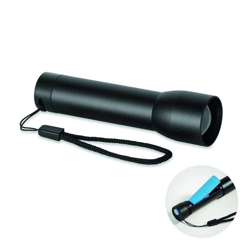 [MO2991-03] Torcia ricaricabile in alluminio (Nero)