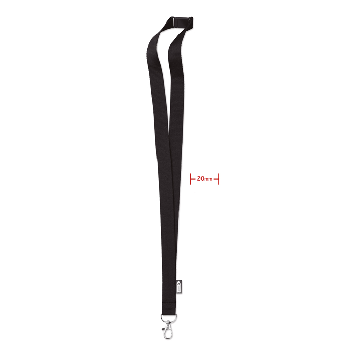 [MO6100-03] Cordino in rpet da 20 mm (Nero)