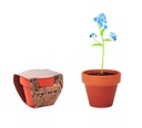 Vaso in terracotta "non ti scordar di me"