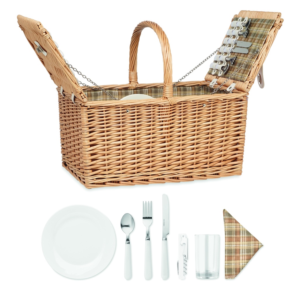 Cesto da picnic in vimini per 4 persone