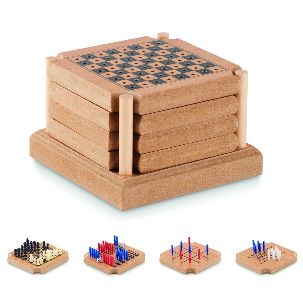 Set di 4 sottobicchieri da gioco