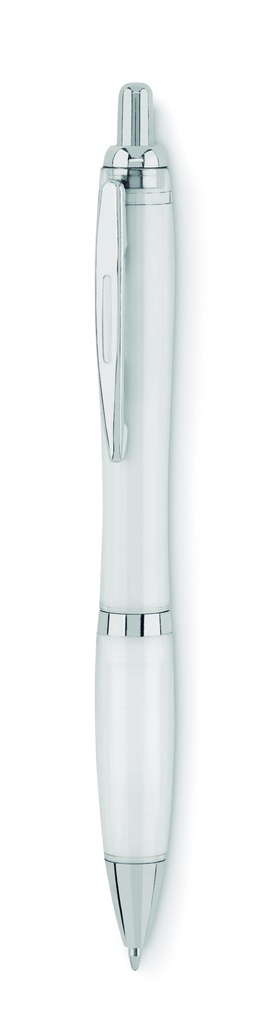 [MO6409-26] Penna a sfera in rpet (Bianco trasparente)
