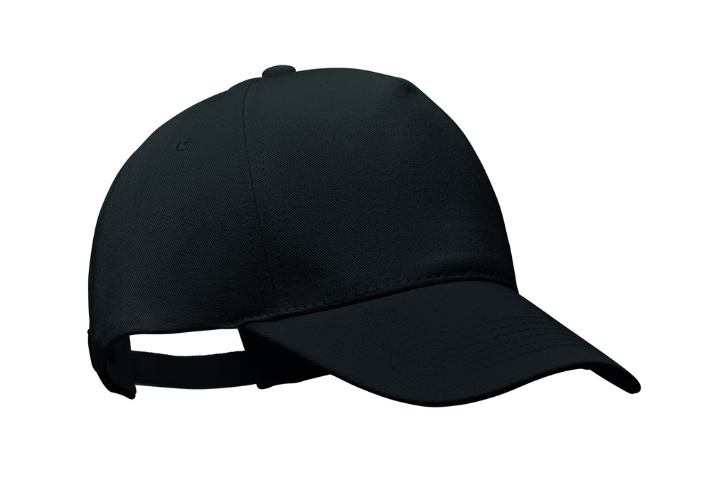 [MO6432-03] Berretto da baseball in cotone biologico (Nero)