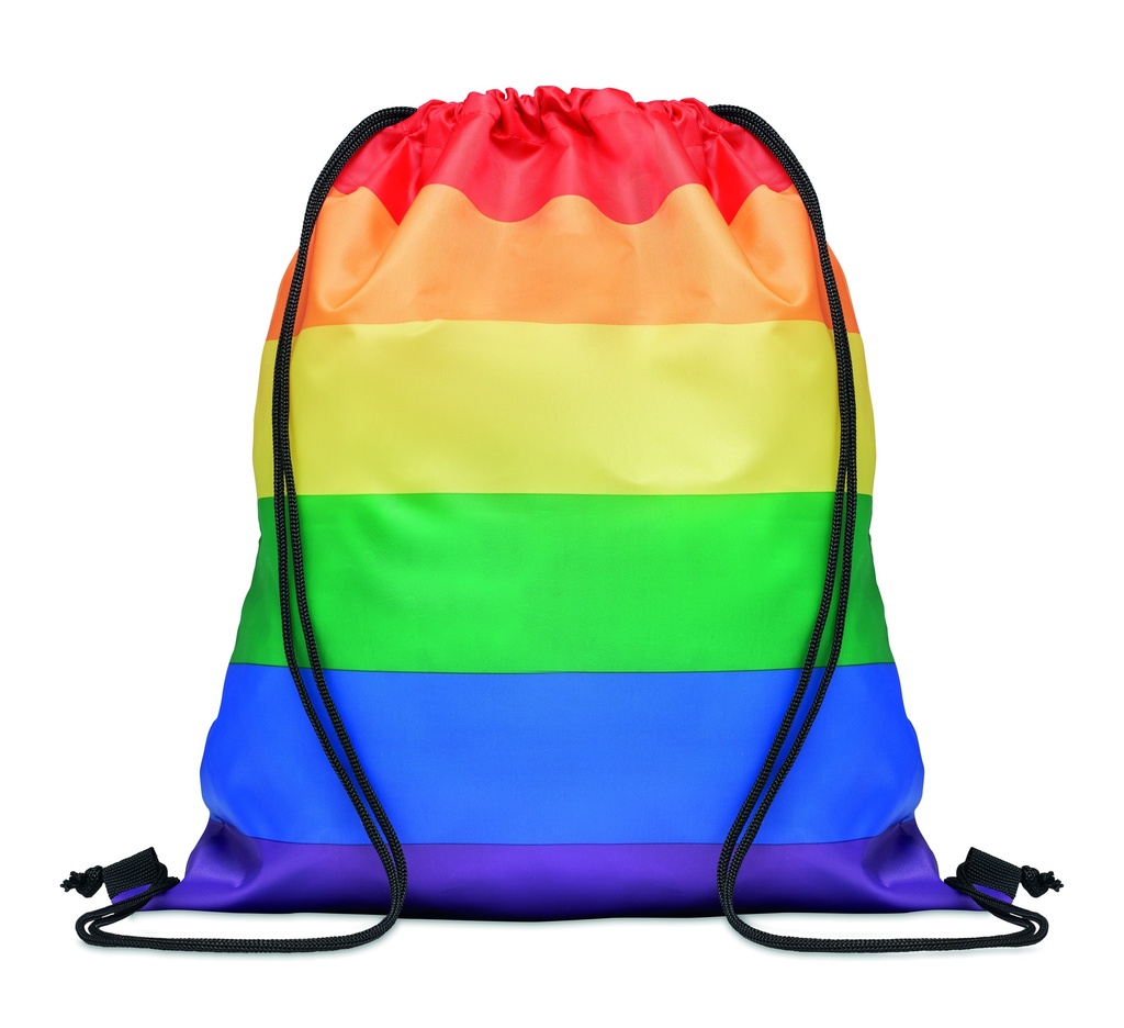 [MO6436-99] Borsa con coulisse in rpet arcobaleno