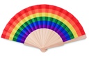Ventaglio in legno arcobaleno