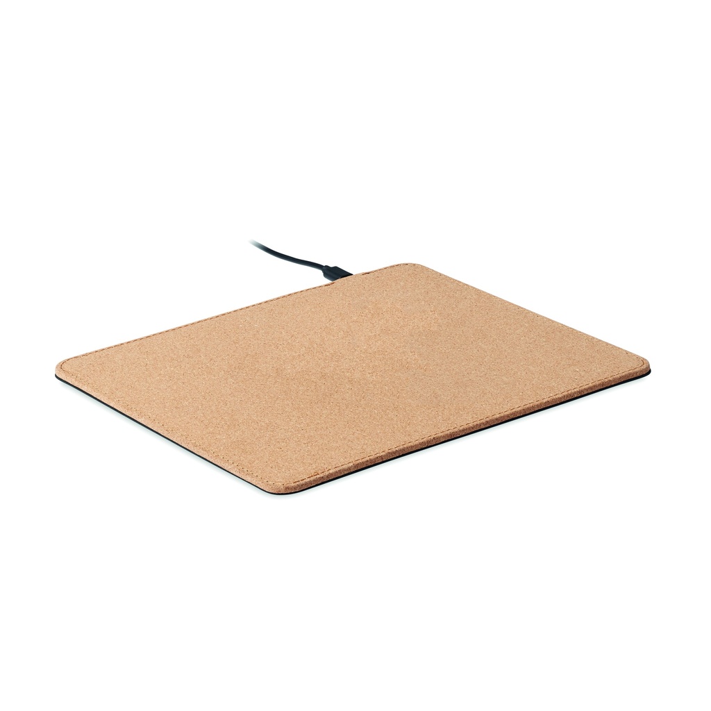 Caricabatterie per tappetino per mouse in sughero da 15 w