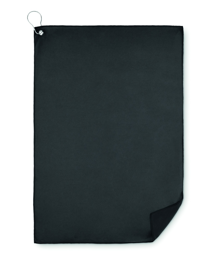 [MO6526-03] Asciugamano da golf in rpet con clip a gancio