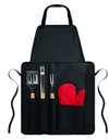 Grembiule da barbecue con accessori per il barbecue