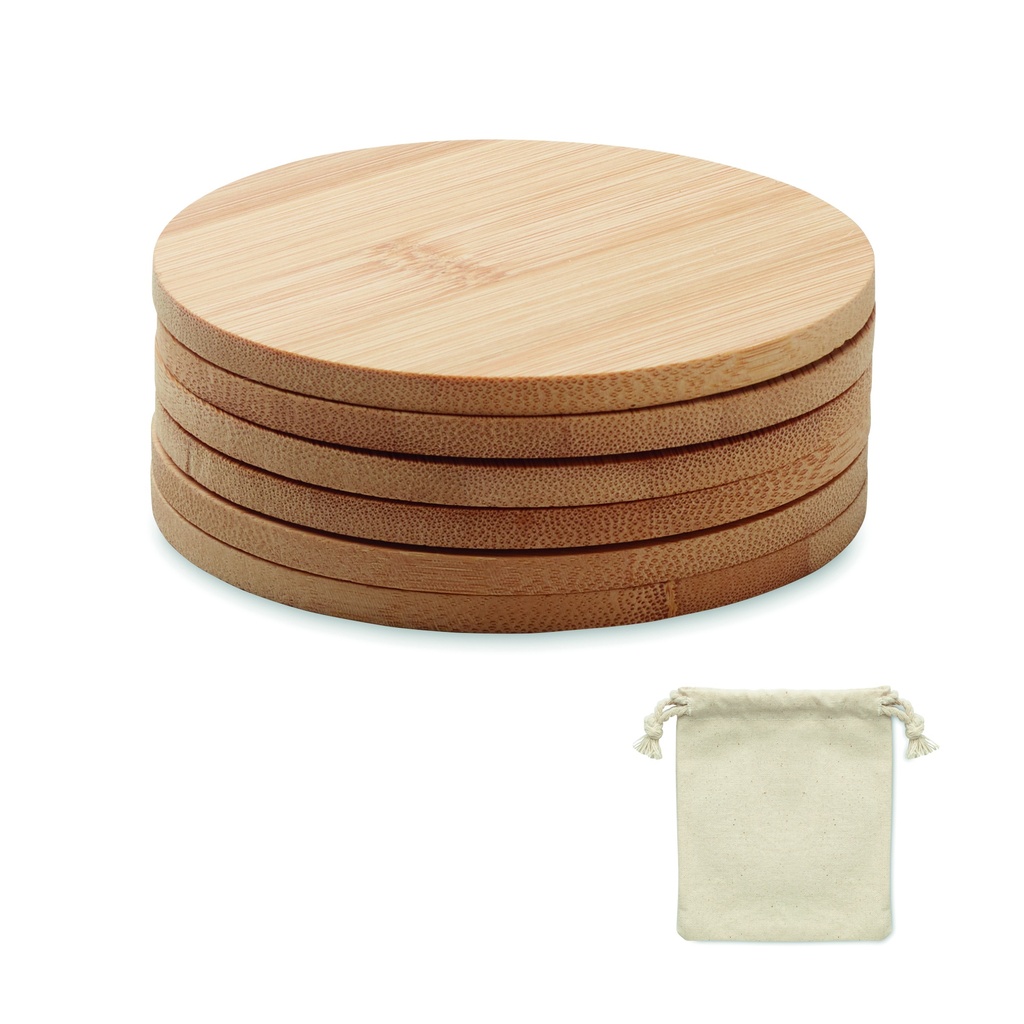 Set di 6 sottobicchieri in bambù