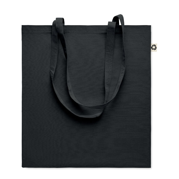 [MO6674-03] Borsa della spesa in cotone riciclato (Nero)