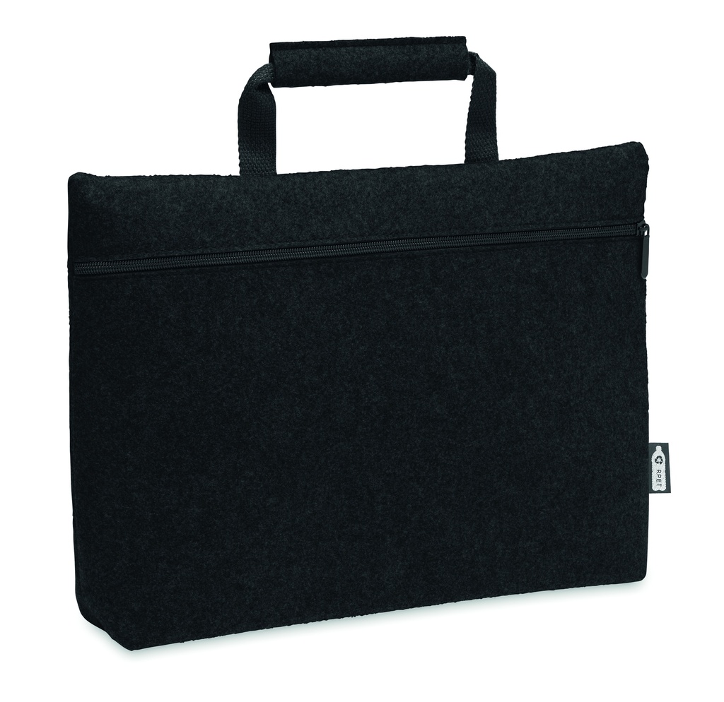 Borsa per laptop con cerniera in feltro rpet