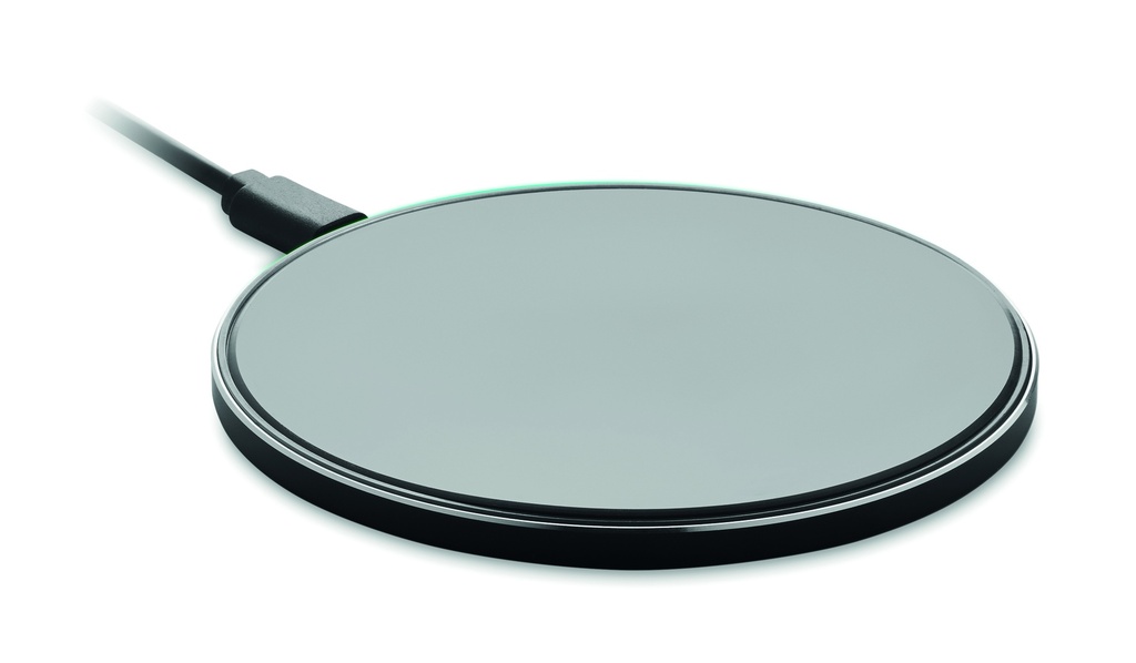 [MO6761-03] Caricabatterie wireless in vetro da 10 w (Nero)