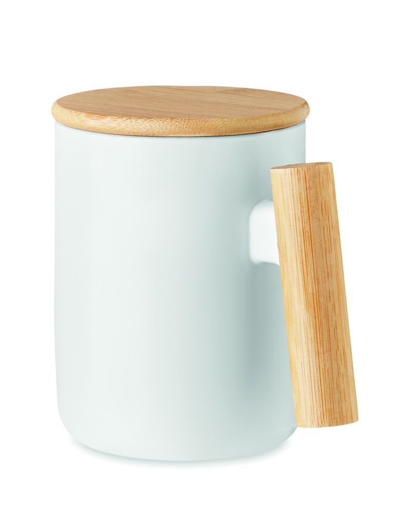 Tazza in porcellana con coperchio da 380 ml