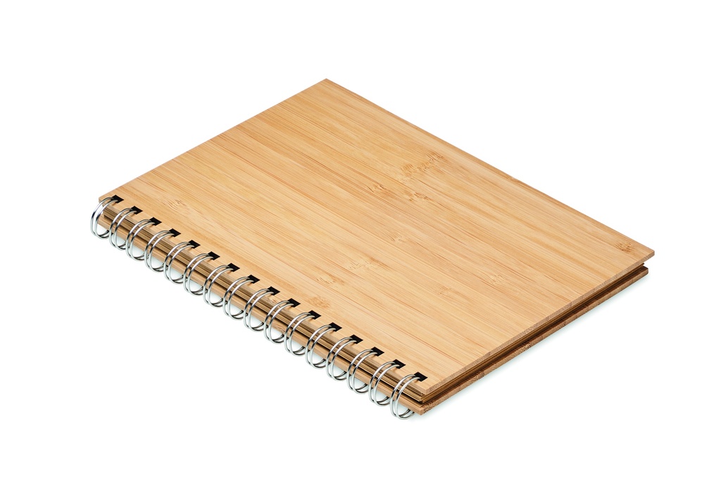 Quaderno in bambù con rilegatura ad anelli formato A5