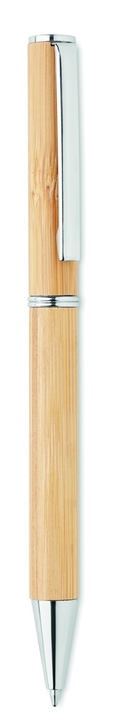 Penna a sfera bamboo con meccanismo a rotazione
