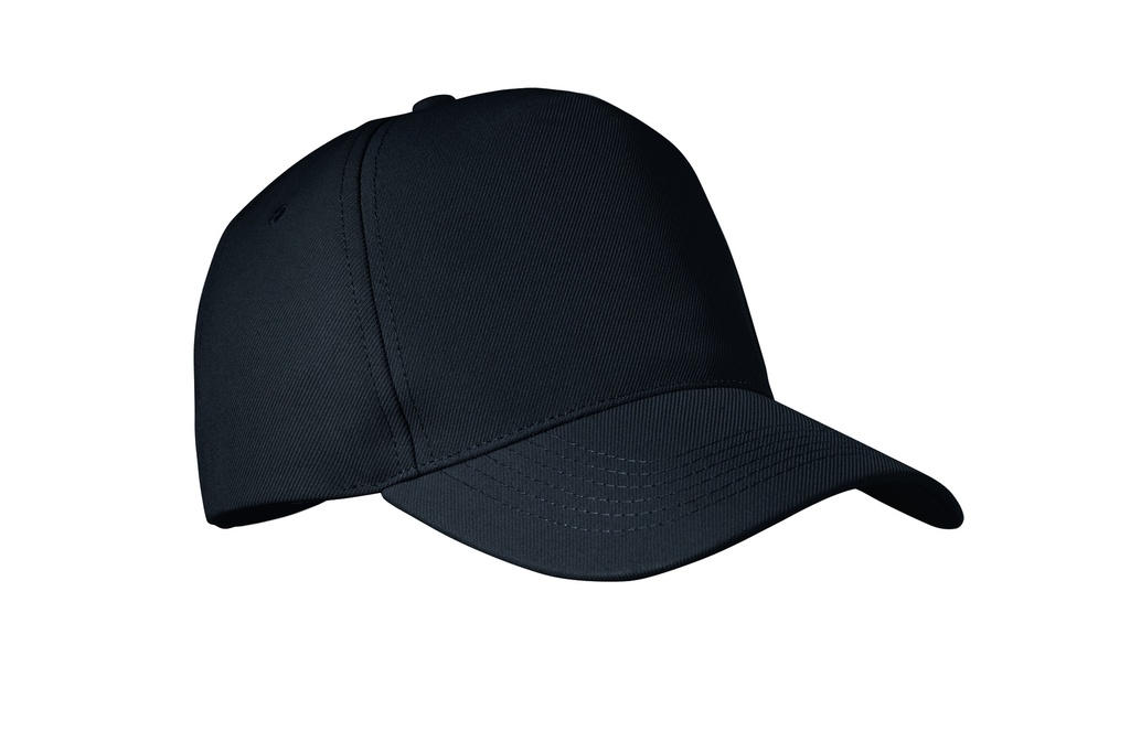 [MO6831-03] Cappellino da baseball a 5 pannelli rpet (Nero)