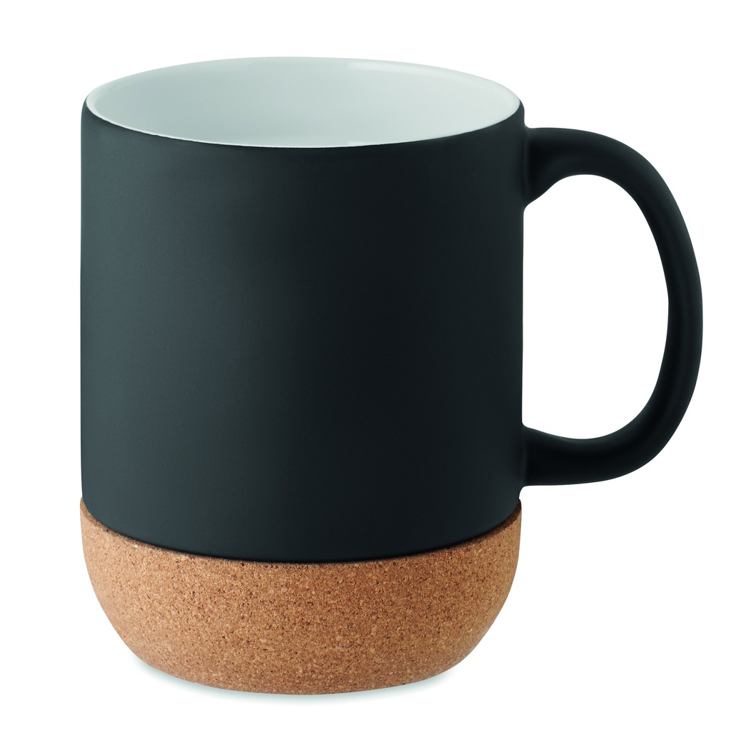 Tazza in ceramica opaca con tappo in sughero da 300 ml