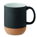 Tazza in ceramica opaca con tappo in sughero da 300 ml
